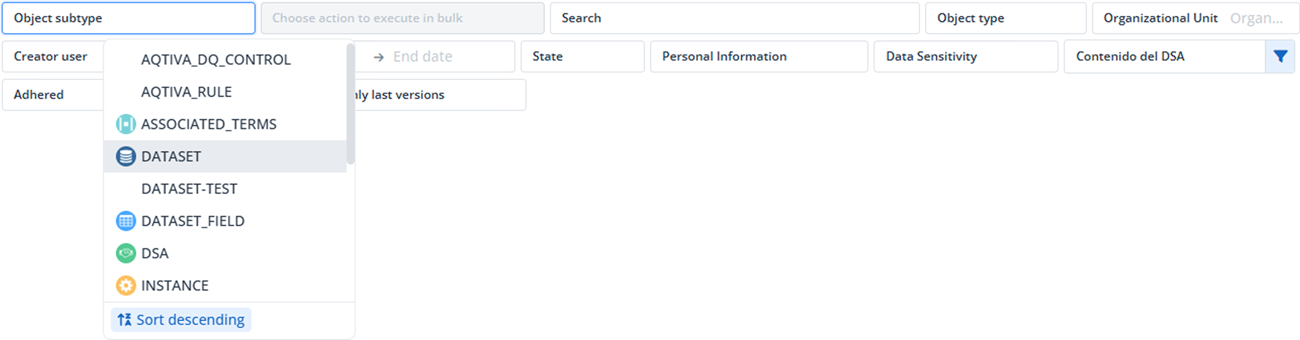 Filters content 2